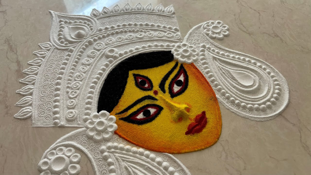 जय माँ दुर्गा 🙏🏻🌺 rangoli/ navratri rangoli/ devi rangoli/ मातारानी रंगोली
