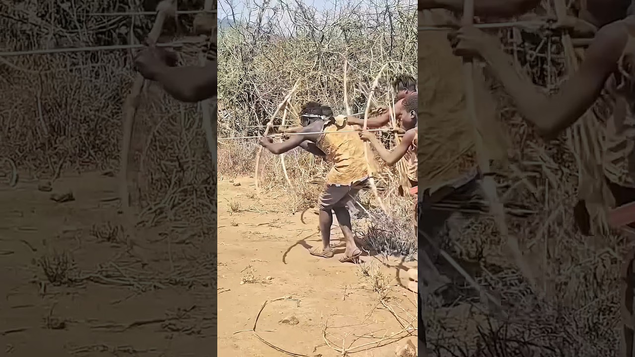 African Hunter Fires Instantly at a Flock of Wild Turkeys.#shorts #wildlife