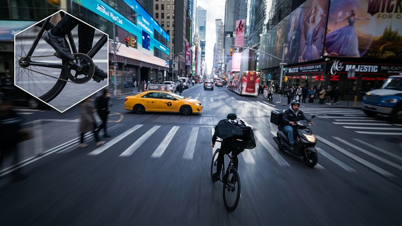 Manhattan Fixed Gear Insanity | Nearly Got Hit How Many Times?