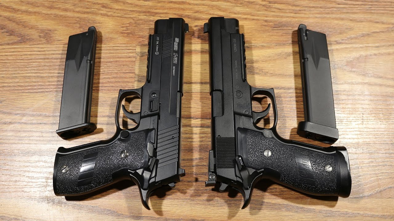 Сравнительный обзор двух версий пневматического пистолета от KWC и Cybergan /SIG SAUER P226 X-FIVE/