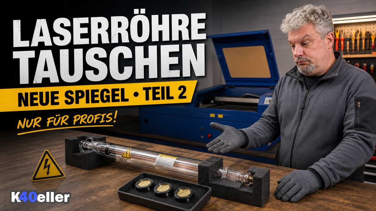 K40 Laser - Laserröhre tauschen und neue Spiegel | Teil 2