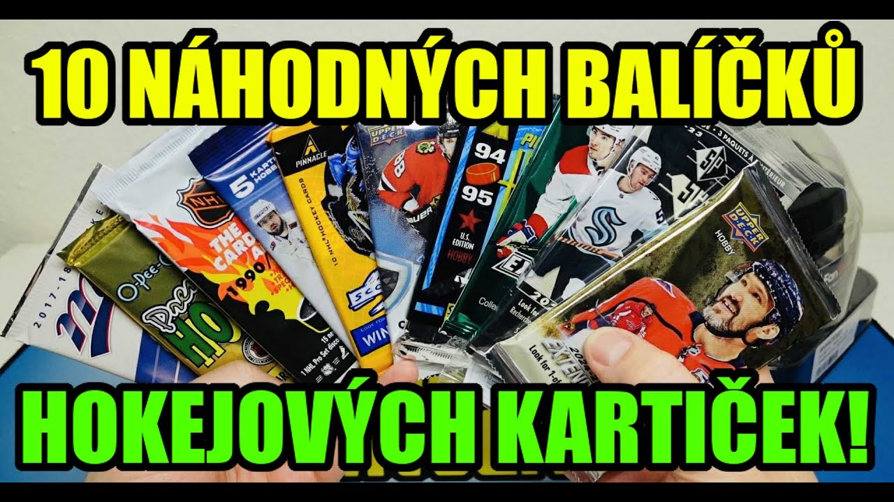 10 NÁHODNÝCH BALÍČKŮ Hokejových Kartiček! Hokejové karty NHL! Pack break!