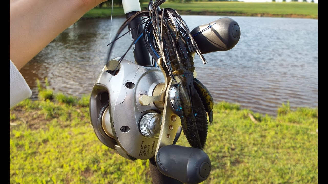 Старая катушка Shimano CITICA для ловли рыбы в пруду