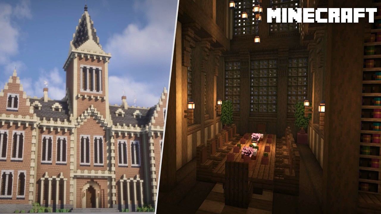 Minecraft: Medieval Town Hall Interior | Minecraft Tutorial