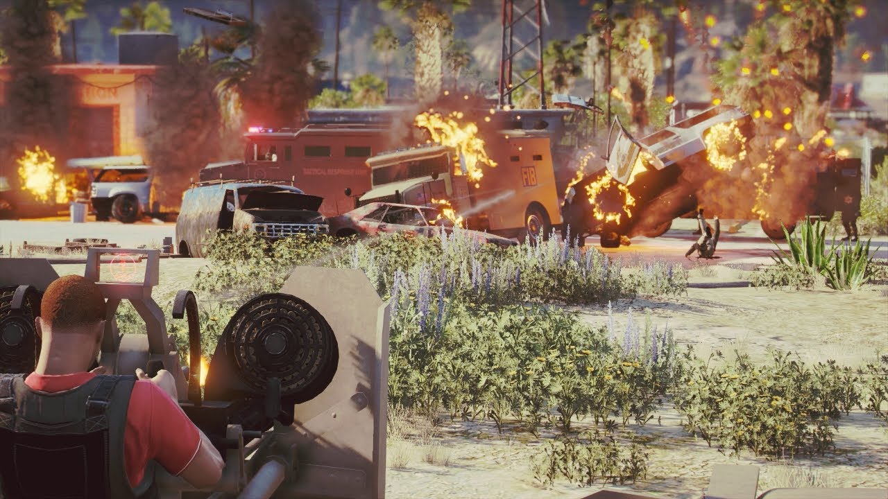 Running From The Cops In The Half-track. GTA 5