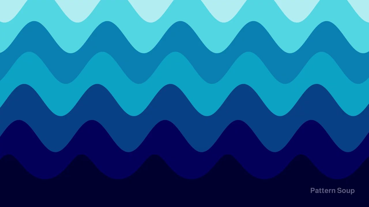 Blue Ocean Waves | Abstract Stripes Animation | Ambient Visuals