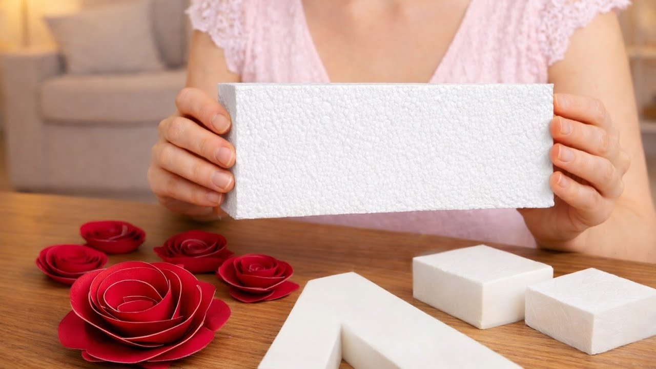 What a brilliant idea! Don't throw away the styrofoam! Look what I did! 💞
