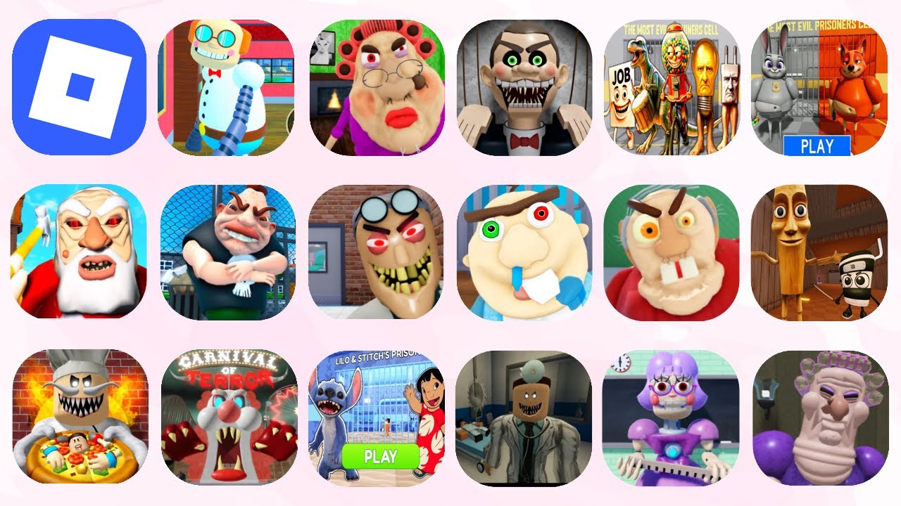 ROBLOX PIBBLE PRISON.EVIL GRANDMA.BALLERINA CAPPUCCINA'S.MR. STINKY DETENTION.THANOS PRISON.INK GAME