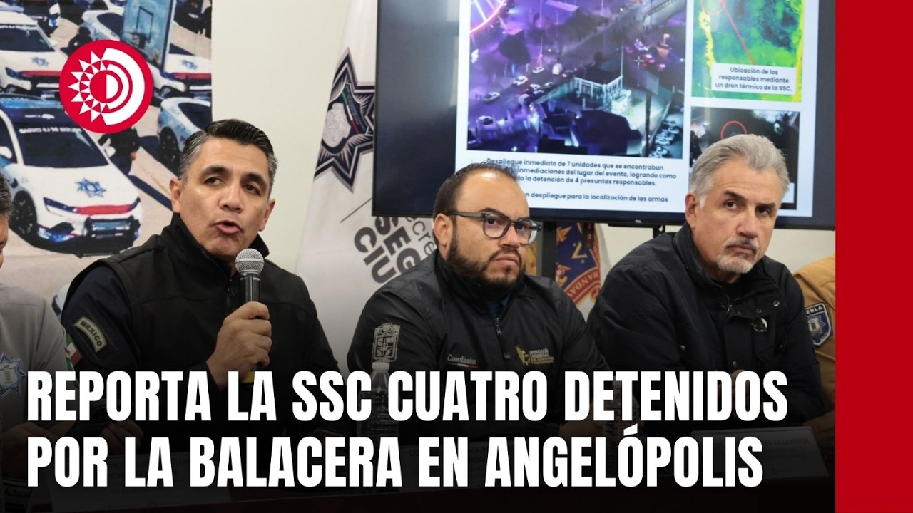 Reporta la SSC cuatro detenidos por la balacera en Angelópolis
