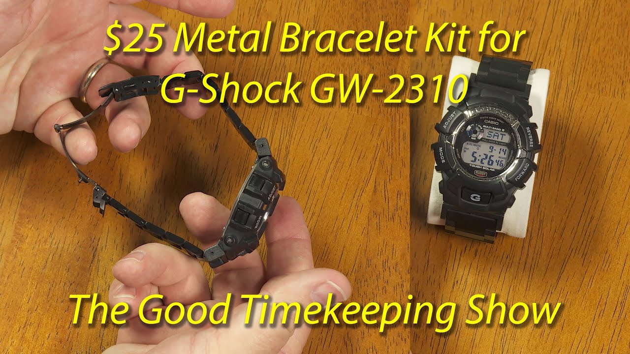 Комплект для переделки часов Casio G-Shock GW-2310 на металлический браслет от стороннего произво...