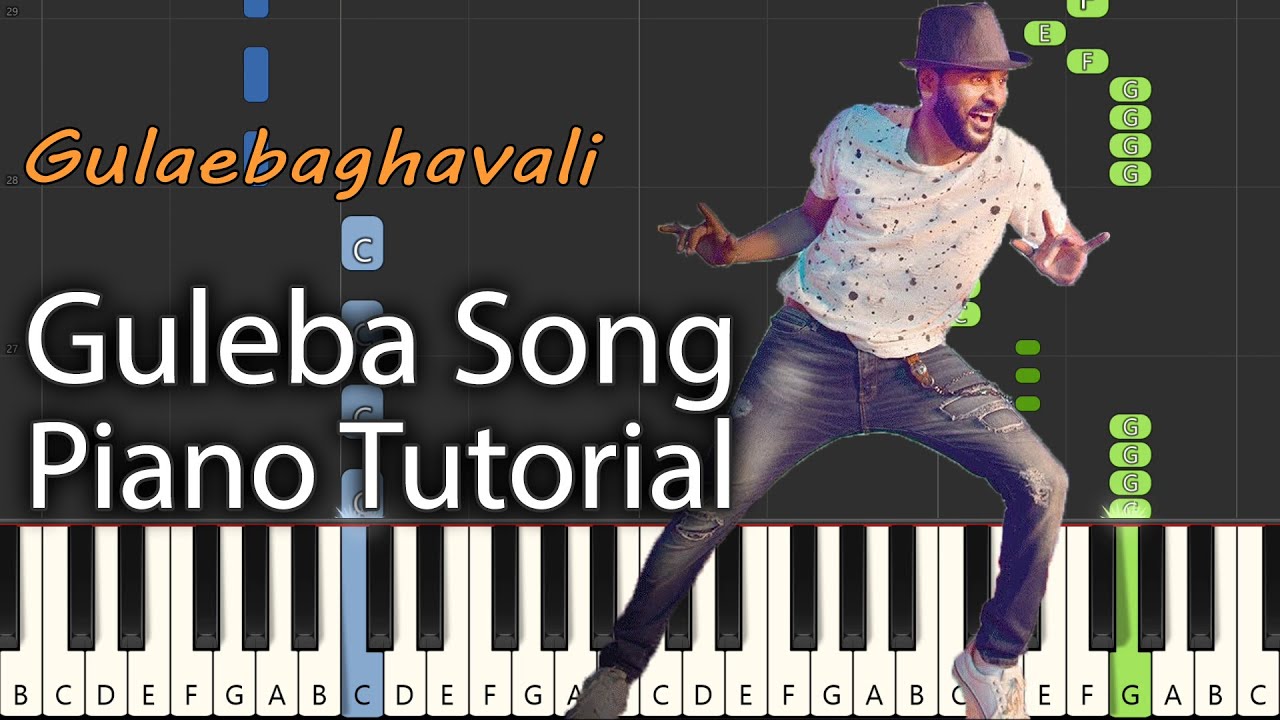 Guleba Song Piano Tutorial Notes & MIDI | Gulaebaghavali | Tamil Song