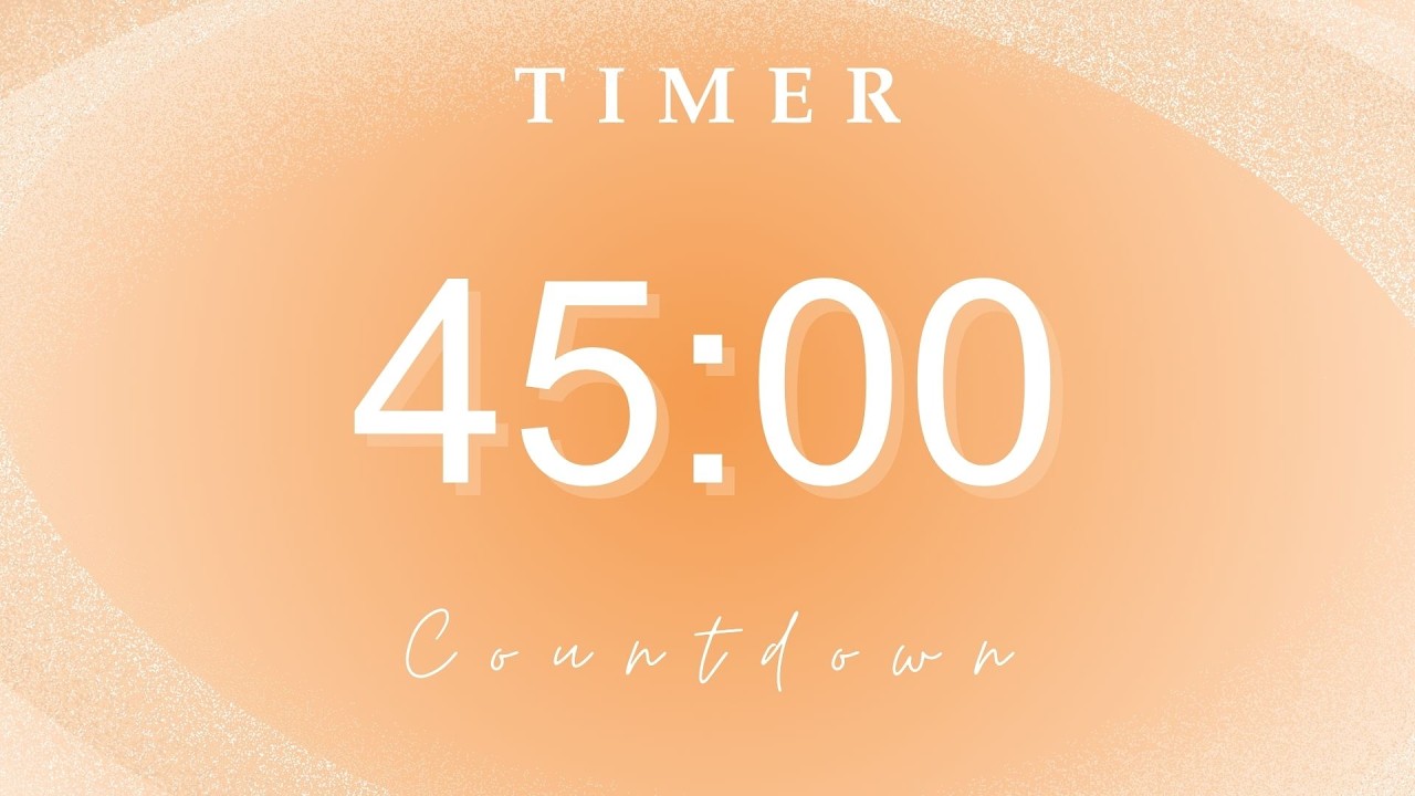 Deep Focus Timer – 45 Minutes of Quiet Pomodoro for Study, Work & Concentration