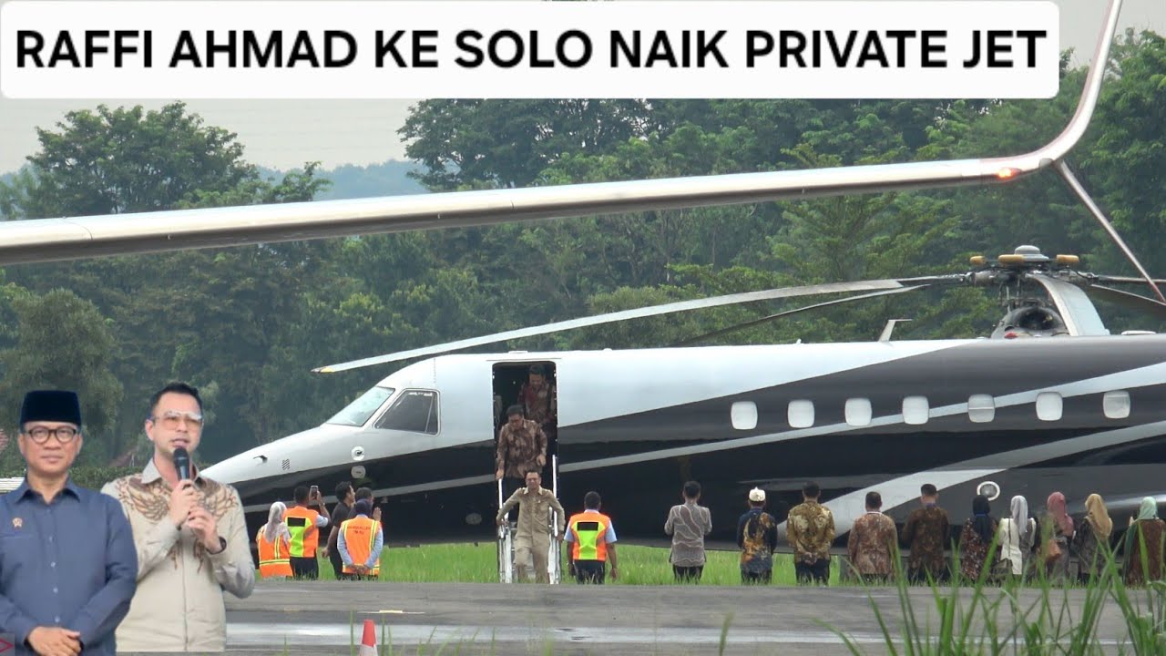 Raffi Ahmad Ke Solo Naik Private Jet Embraer Legacy 650 VP-CLL Menghadiri Hari Desa Nasional 2026