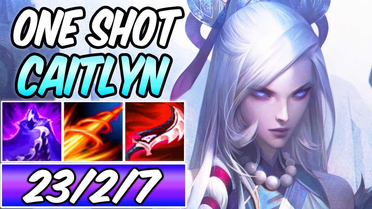 S+ *ONE-SHOT* CAITLYN MID SNOW MOON FULL LETHALITY DARK HARVEST | Build & Runes | League of Legends