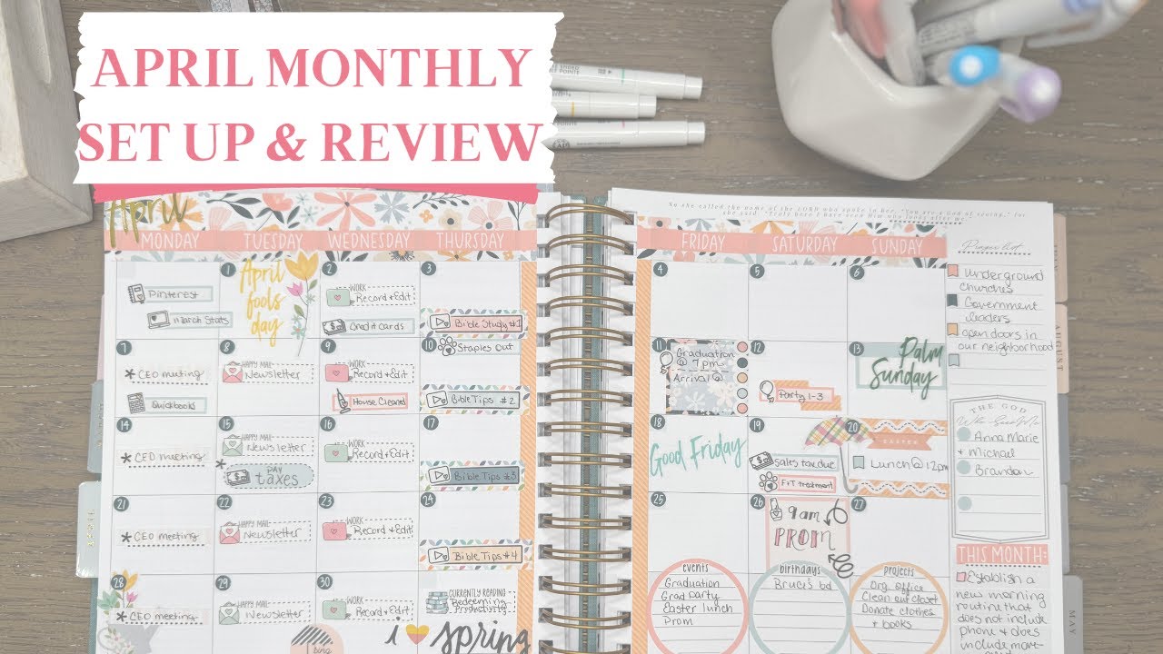 April Reset with Me | Arise Devotional Planner Monthly Set Up + Review | Christian Plan with Purpose