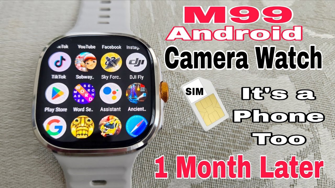 M99 Android Smart Watch - 1 Month Later Review (Camera Test, Watching Movies) 