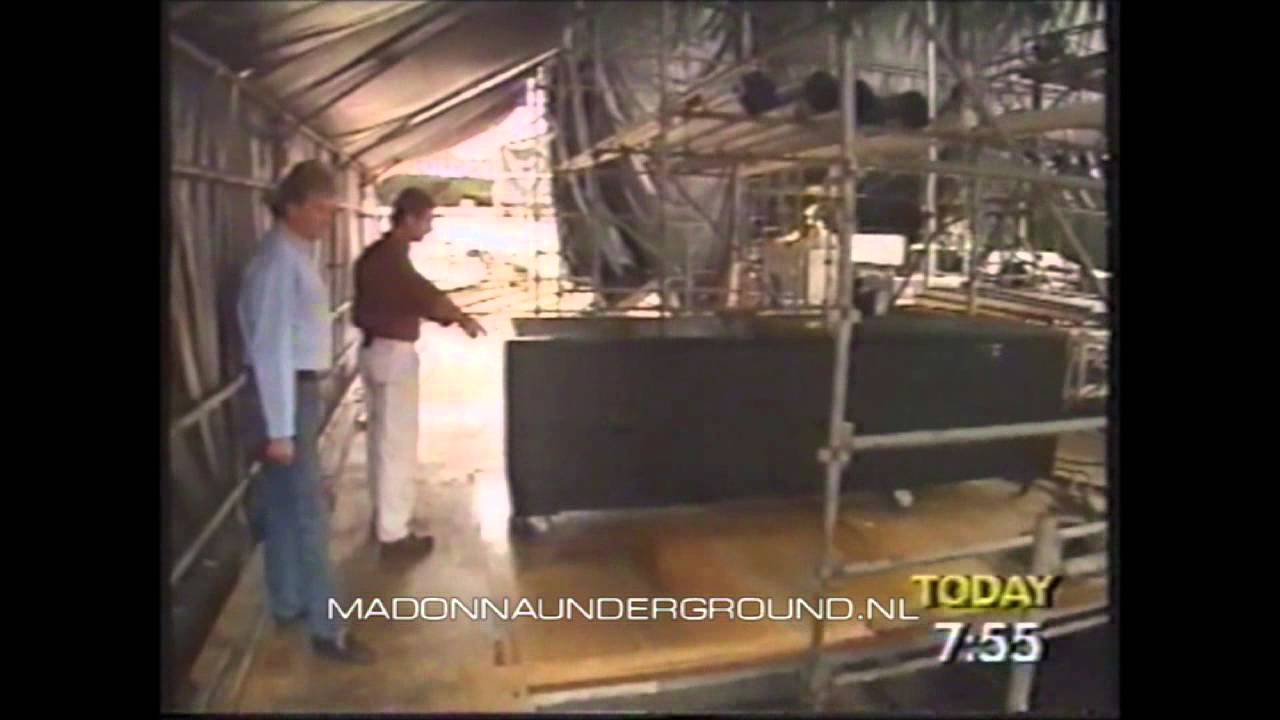 Madonna The Girlie Show Australia 1993 backstage / stage set up