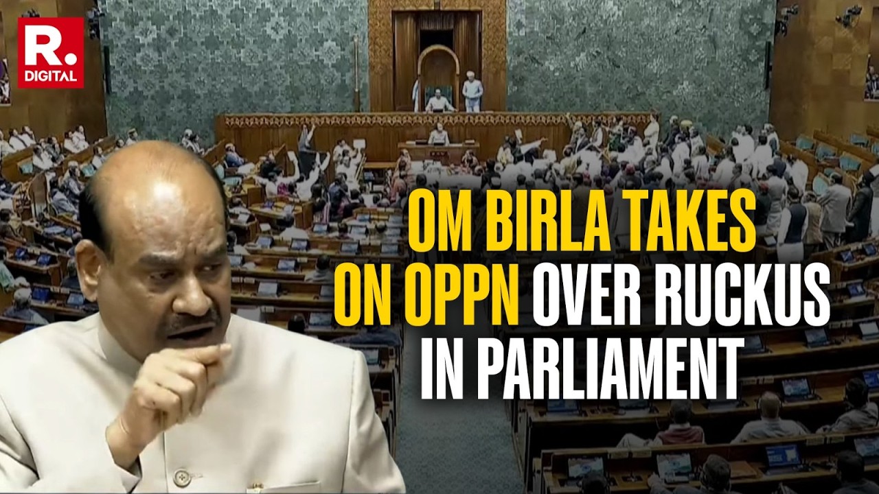 BREAKING: Lok Sabha Speaker OM Birla Schools Opposition Over Creating Ruckus In Parliament
