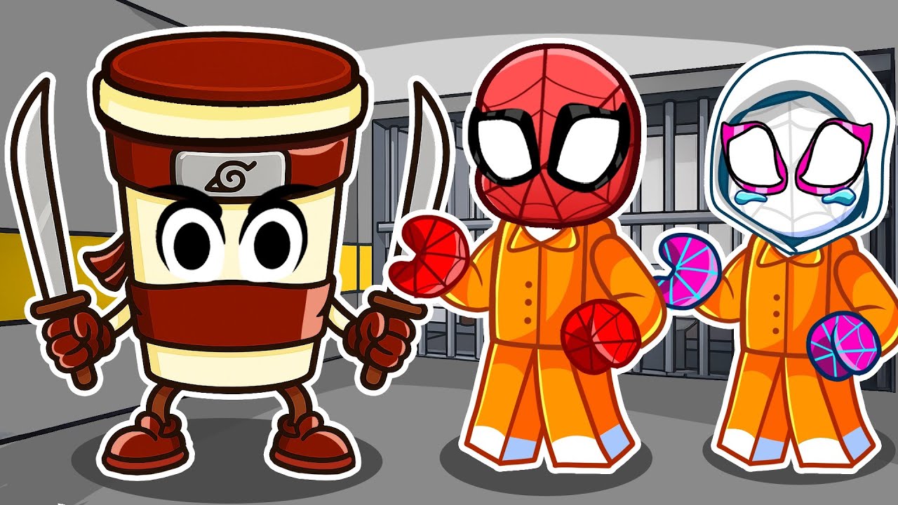 Spiderman ESCAPES CAPPUCCINO ASSASSINO PRISON in Roblox!