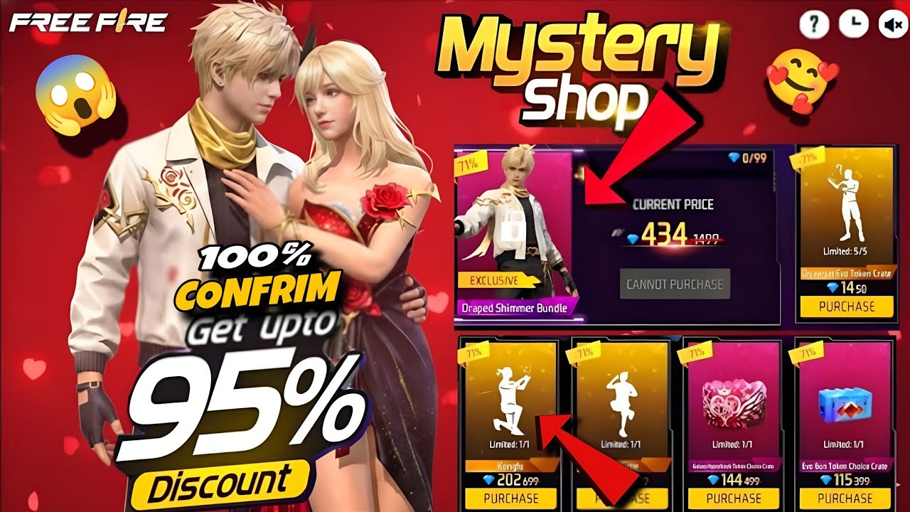 VALENTINE MYSTERY SHOP 💝|NEW MYSTERY SHOP EVENT |FF NEW EVENT |NEW LUCK ROYAL EVENT FREE FIRE