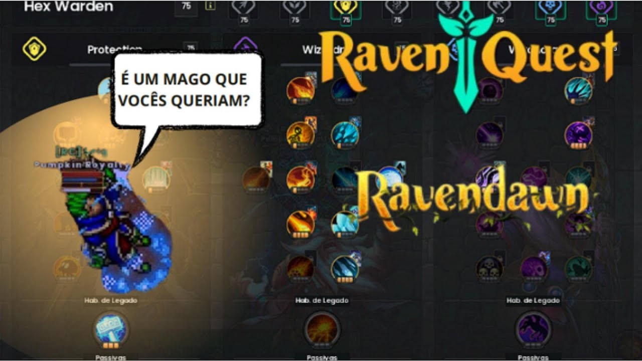 Hex Warden - O MAGO perfeito para o Ravenquest! PvP, Single Target, AOE e Bosses