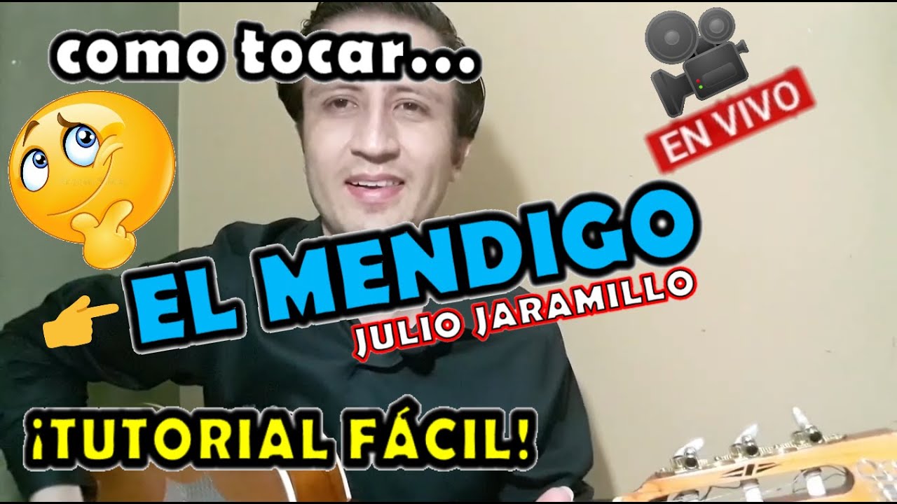 🎵El Mendigo - Tutorial - Requinto/Guitarra-Con Adornos - JULIO JARAMILLO