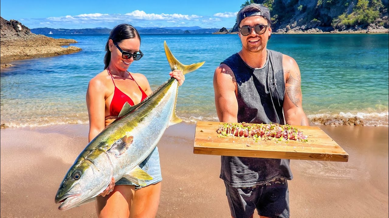 Amazing Kingfish Catch And Cook Sashimi | Ocean To Plate Adventure