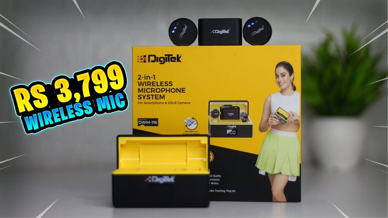 DIGITEK DWM-116 2-in-1 Wireless Microphone unboxing and review in hindi