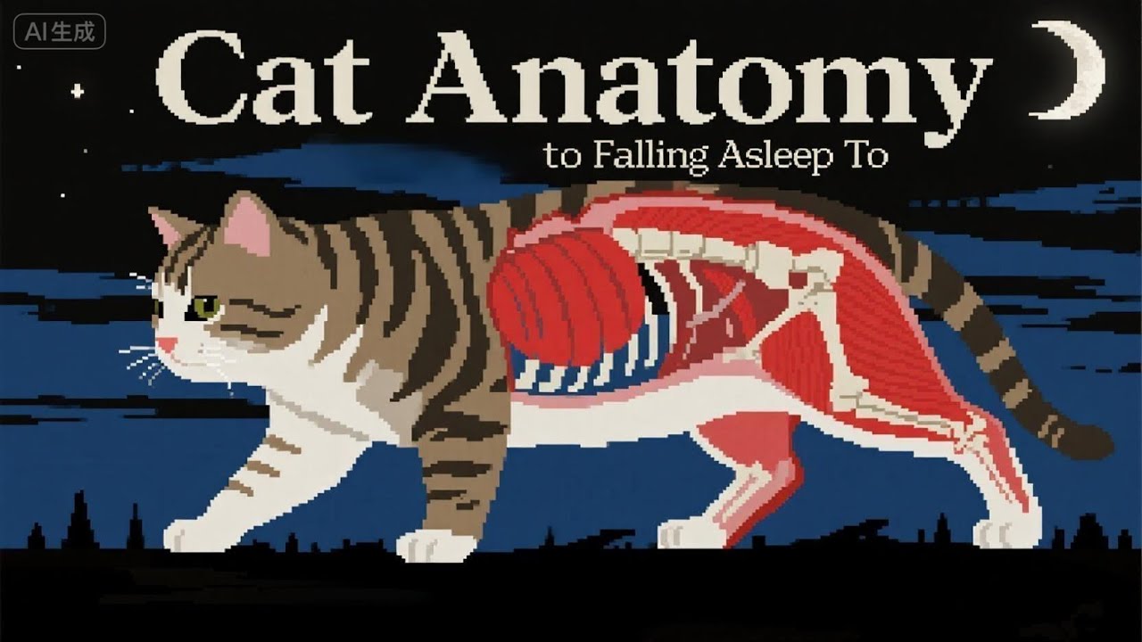 2 Hours of Cat Anatomy to Fall Asleep To | Calm Narration for Deep Sleep & Study