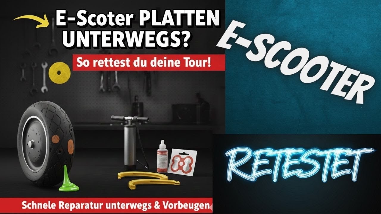 E-Scooter PLATTEN UNTERWEGS? So rettest du deine Tour! Schnelle Reparatur unterwegs & Vorbeugen