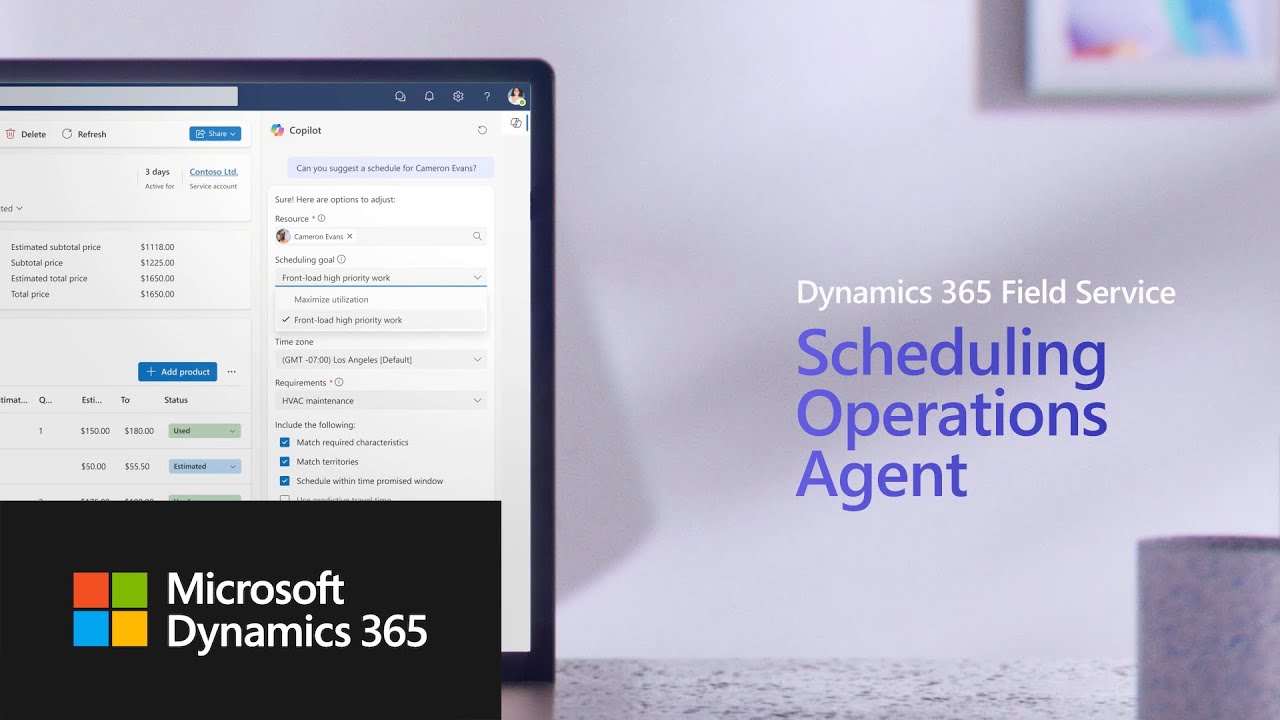 Get started with the Scheduling Operations Agent for Microsoft Dynamics 365 Field Service