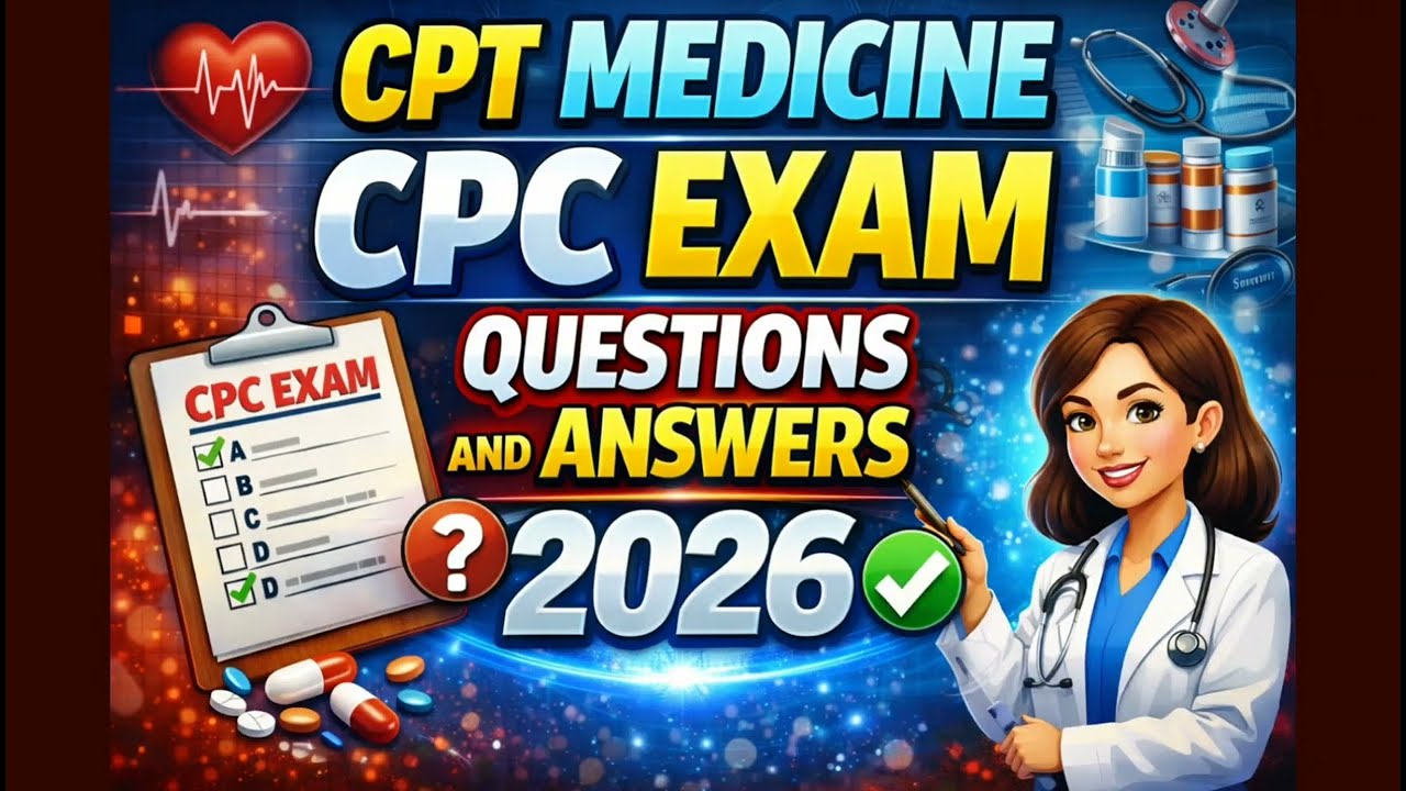 CPT MEDICINE| CPC EXAM| 2026| QUESTIONS & ANSWERS| #cpctraining #cpc  #aapc #medicalcoding