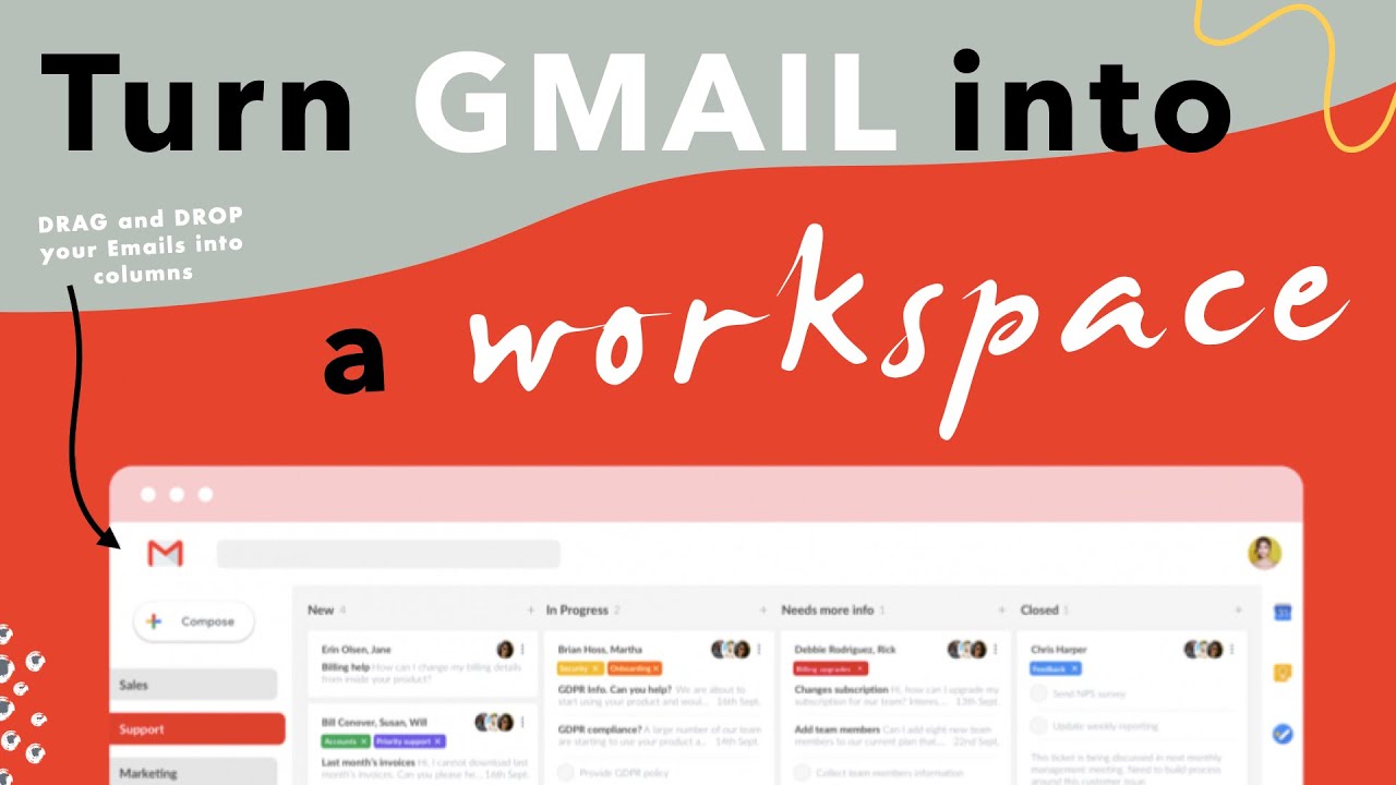 DRAG and DROP your EMAILS into columns - KANBAN style!