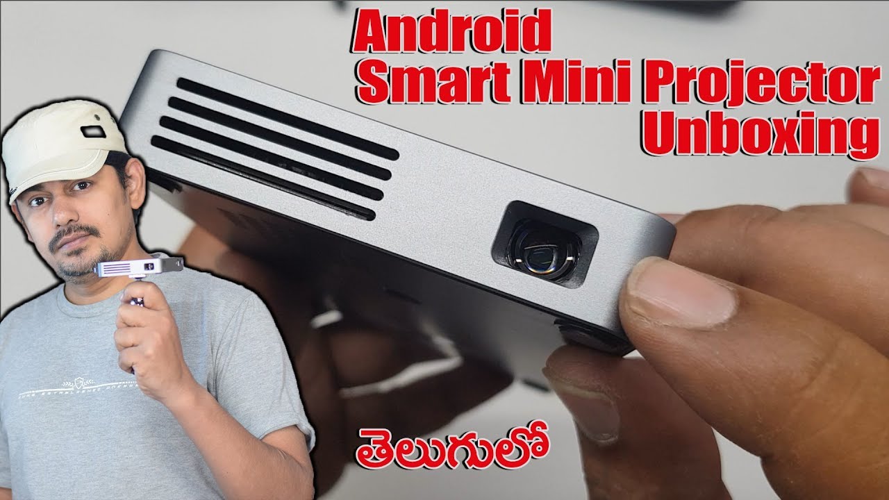 Android 4.4 Mini Wireless Full HD Smart Projector Unboxing ~ in Telugu ~ Tech-Logic