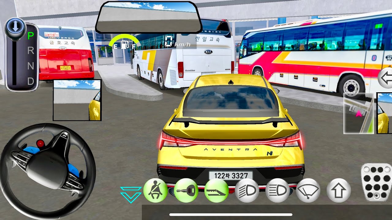 3D Driving Class - Bus Terminal Parking Cars that are Wrong Parked