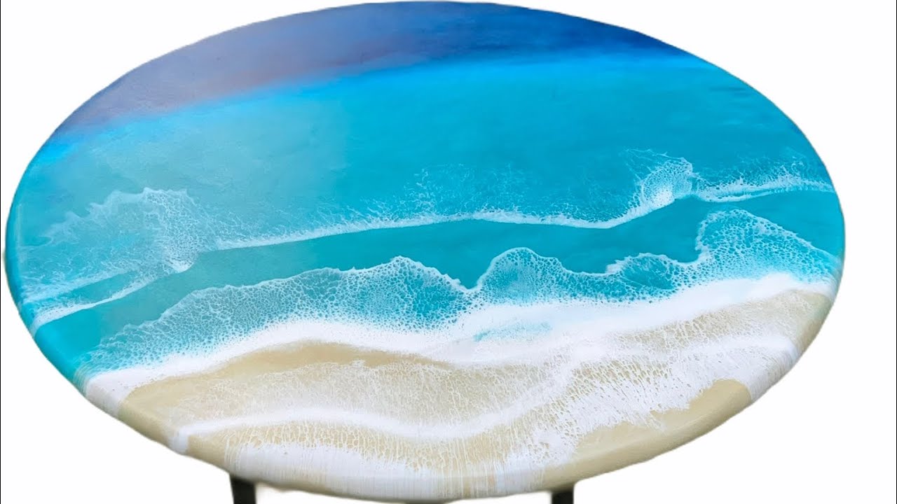 Beach Table with Resin
