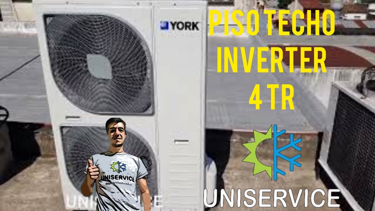 Piso Techo YORK 4 TR INVERTER Instalacion y venta equipo nuevo.