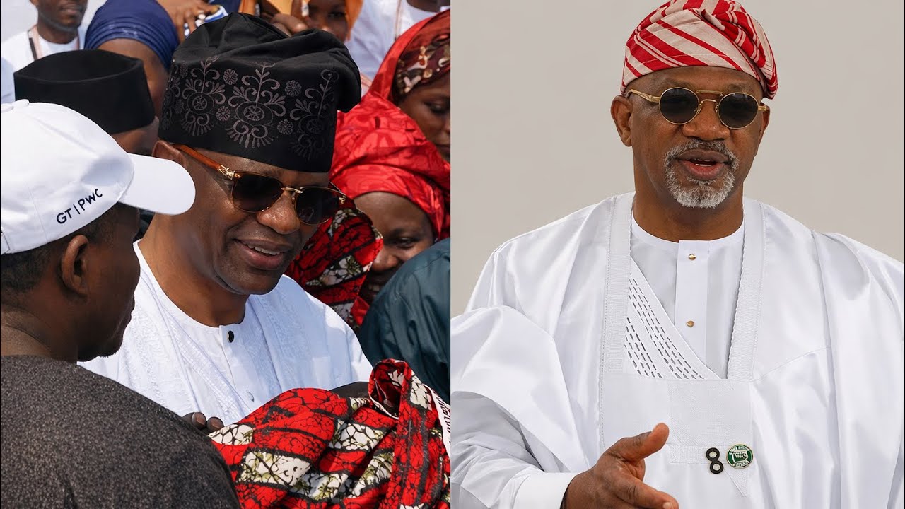 SEE WHAT HAPPENED TO SEN.GBENGA DANIEL AND GOV, DAPO ABIODUN AT LATE WIFE OF ONABANJO FUNERAL 