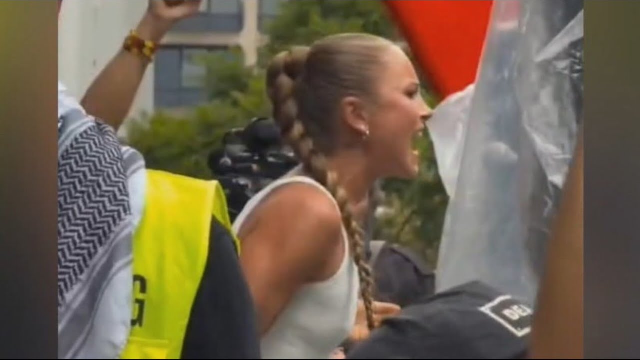 Footage shows Grace Tame telling Sydney crowd to ‘globalise the intifada’