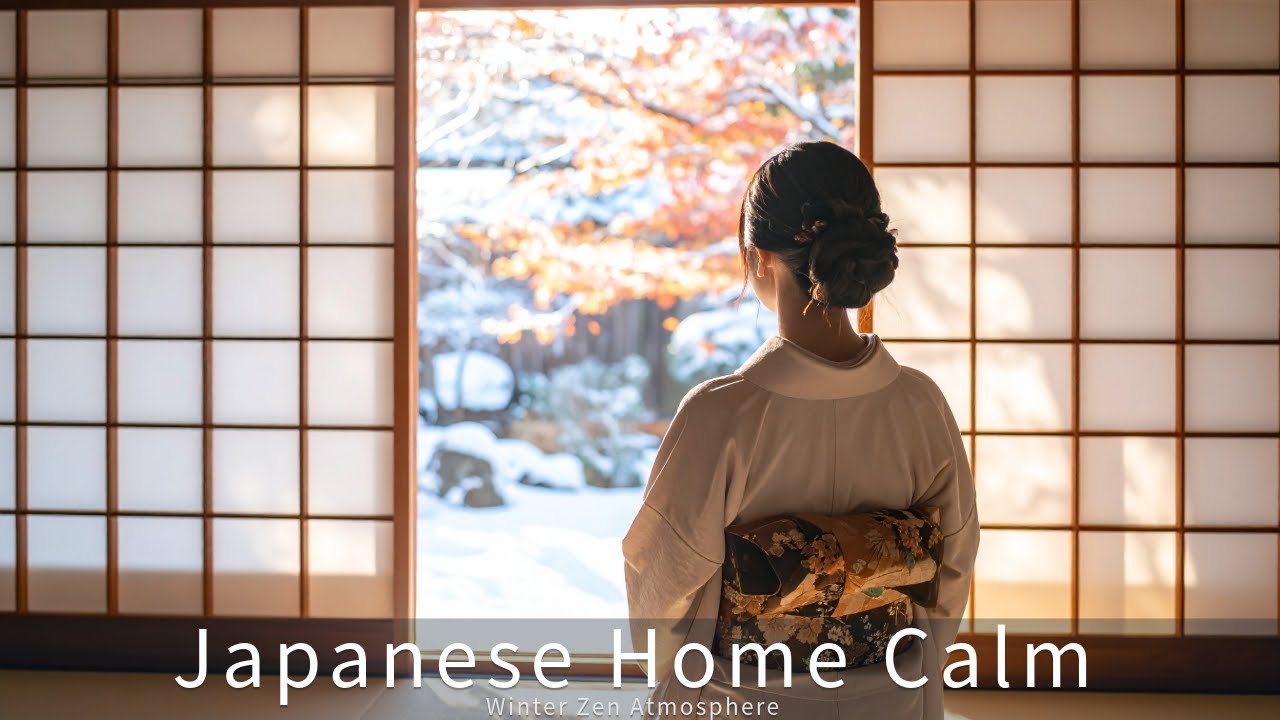 Japanese Home Calm — Winter Zen Atmosphere