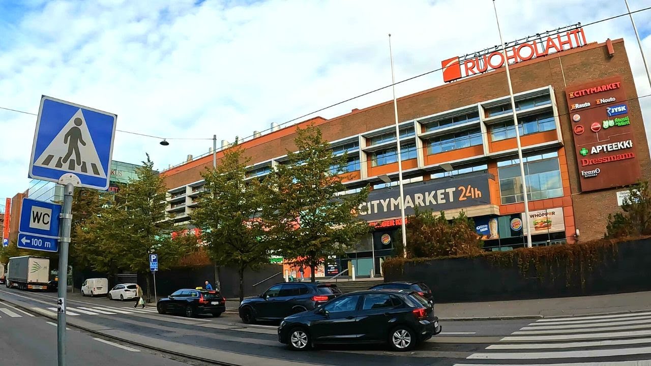 Finland Helsinki Ruoholahti Itämerenkatu Part 1 in Autumn [4K60]