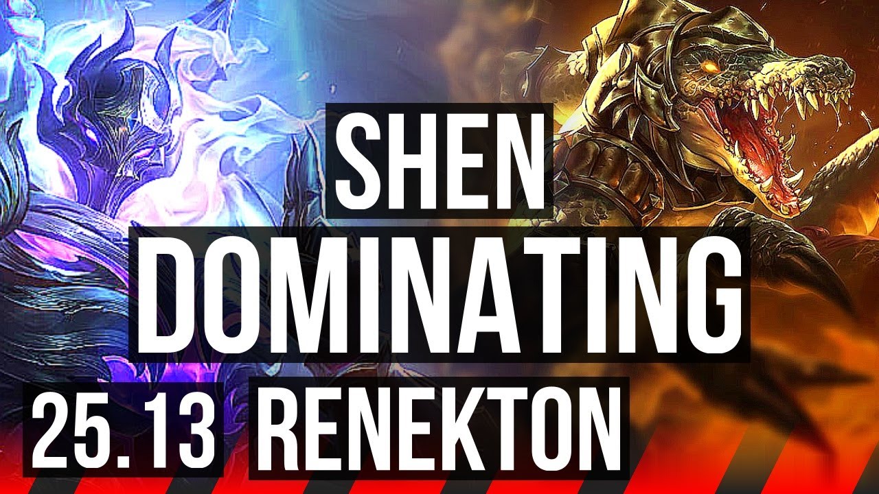 SHEN vs RENEKTON (TOP) | 7/2/21, 1200+ games, Dominating | KR Master | 25.13