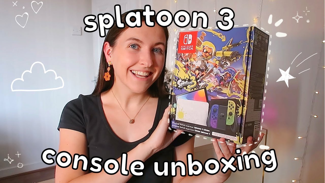 Splatoon 3 Nintendo Switch OLED Unboxing! | my first special edition console 🤍