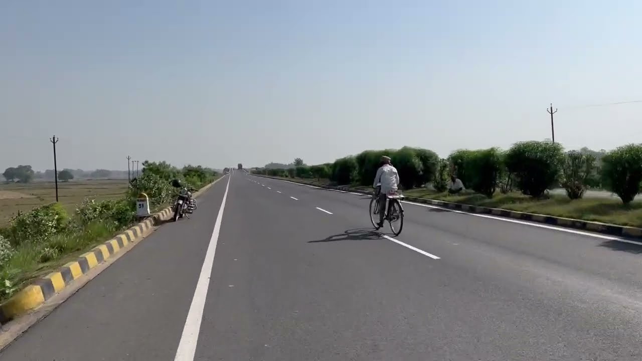 National Highway Bike Ride Video Bihar || Jhanjharpur NH57 Bike Ride || Jhanjharpur Bideshwar Nh57