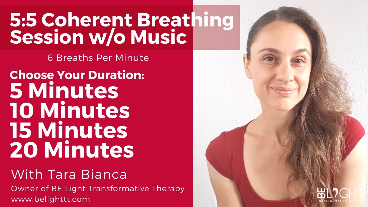 5:5Guided Coherent Breathing Session WITHOUT Music-Vagal Tone, HRV, Alveolar Ventilation, Relaxation