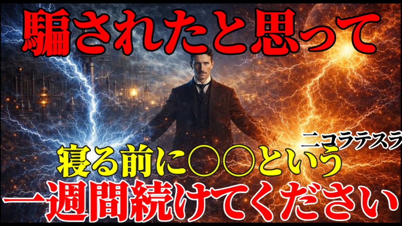 【二コラ・テスラ】騙されたと思って、寝る前に○○と言うのを1週間だけ続けてみてください。｜周波数｜名言｜偉人｜成功哲学｜人生
