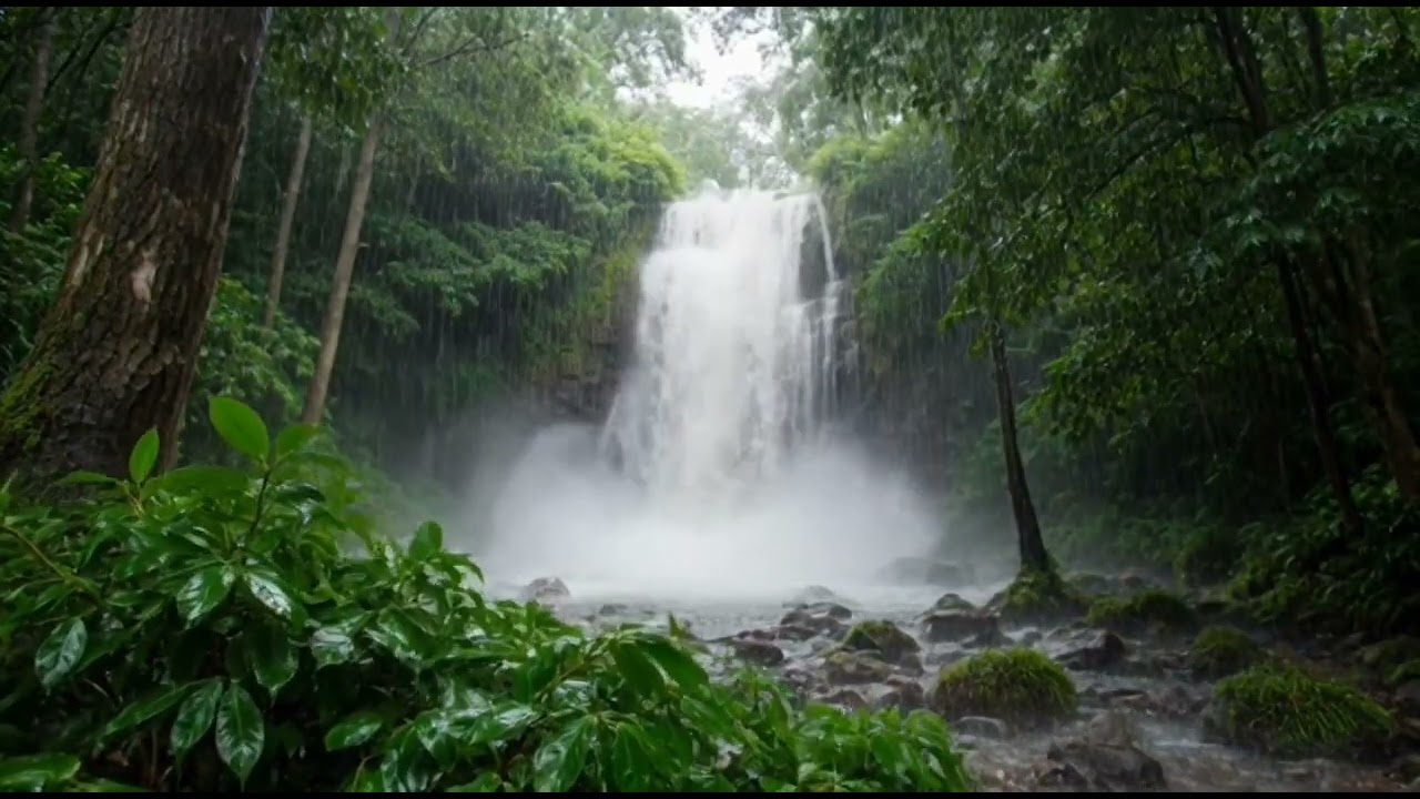 99% das Pessoas Dormem em 5 Minutos com Esse Som de Chuva e Cachoeira 🌧️ @ChuvAdaNoitE2026