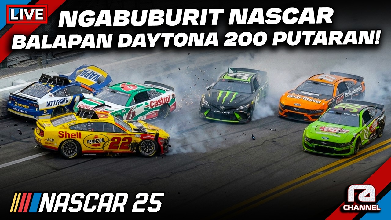 NGABUBURIT NASCAR DAYTONA 100% LAPS, PUASA JADI GA KERASA GES!😂- NASCAR 25 LIVE 5 (PC) Indonesia