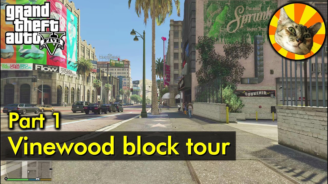Part 1 - Downtown Vinewood - Walking around the block | GTA V