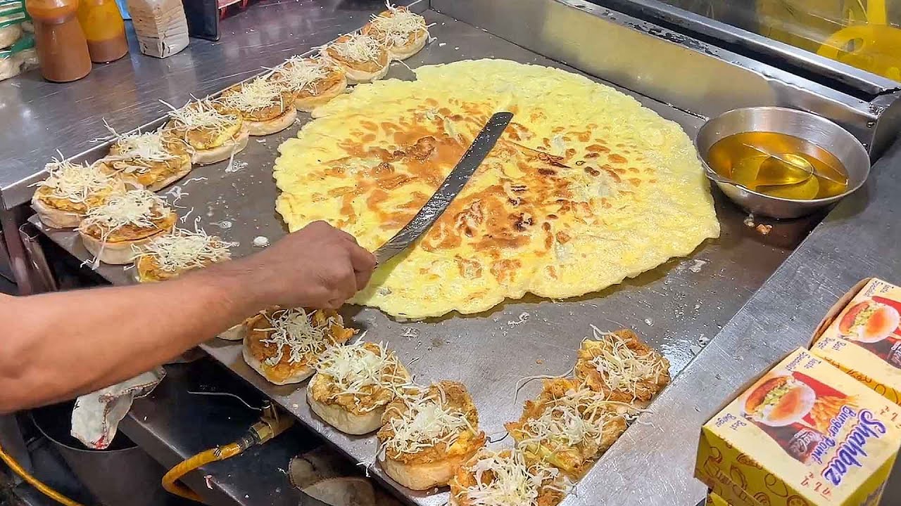 150 Rs LAHORE'S FASTEST Burger Making | CRAZY RUSH for Anda Shami Burger | STREET EATS PK